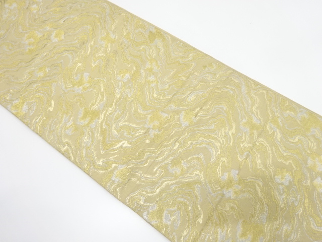 アンティーク　抽象模様織り出し袋帯（着用可）